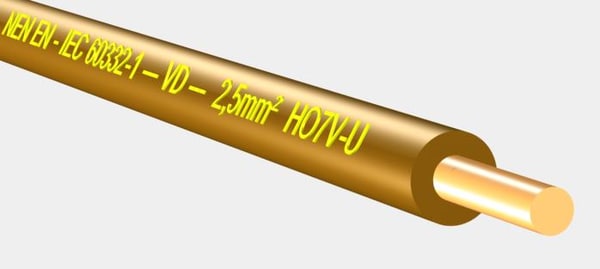 3d vd ho7v-u 450 750v - VD HO7V-U 450 750V 2,5 mm2  brown.max by Cable Master